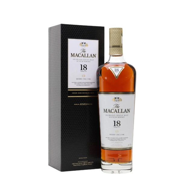 NV Macallan, Highland Single Malt Sherry Oak Cask 18YO Bottled 2023, Speyside 1x70cl