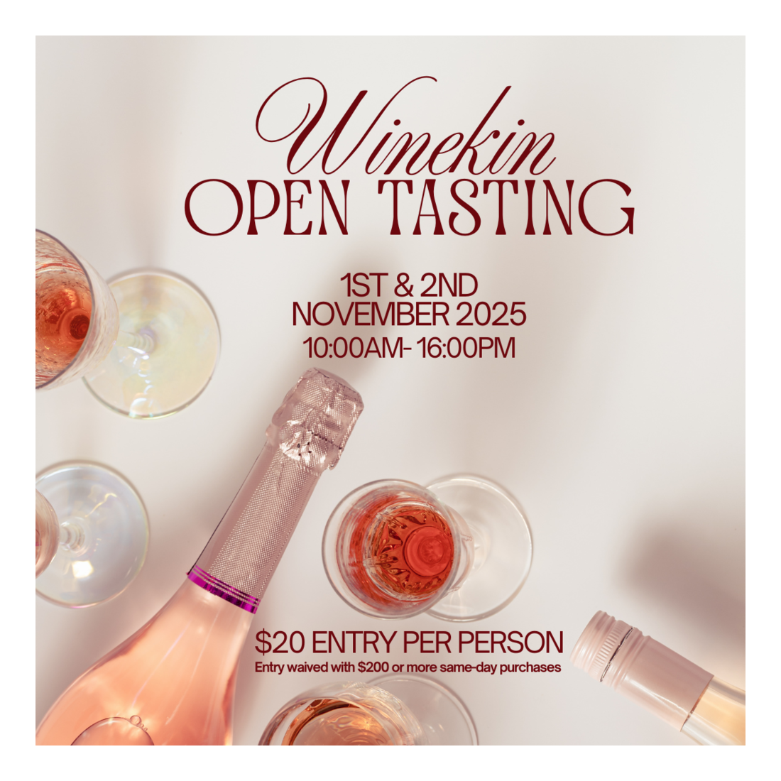 NV TASTING TICKET 1st Nov 2025 1x20cl