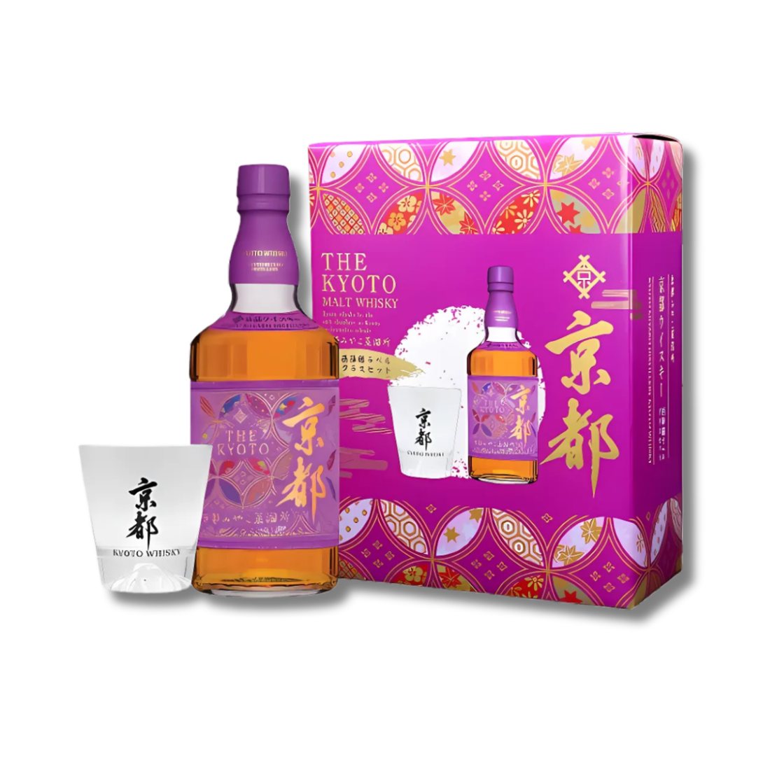 NV Kyoto Shuzo Whisky Murasaki-Obi Glass Set 1x70cl
