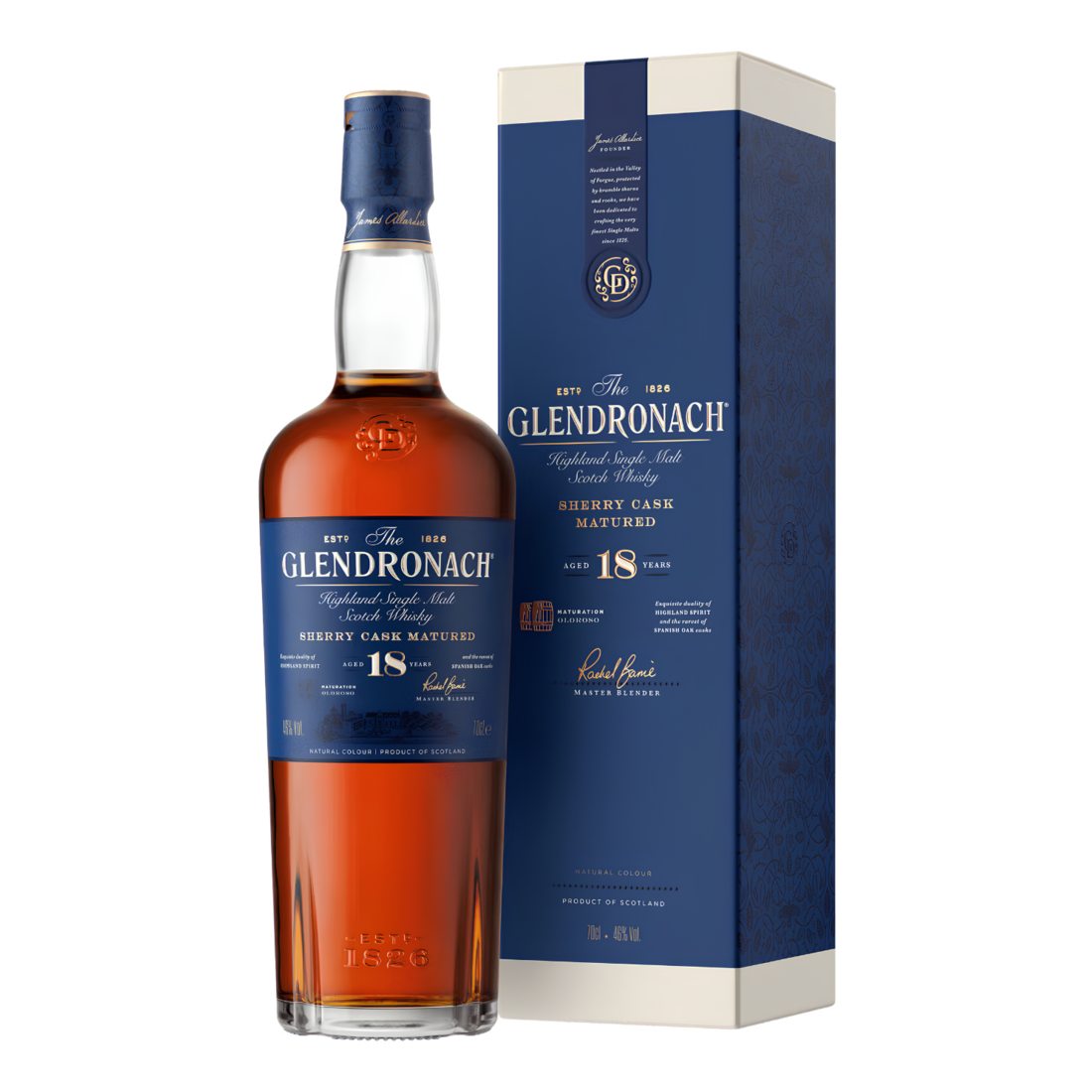 NV Glendronach, Highland Single Malt Sherry Cask Matured 18YO, Highlands 1x70cl