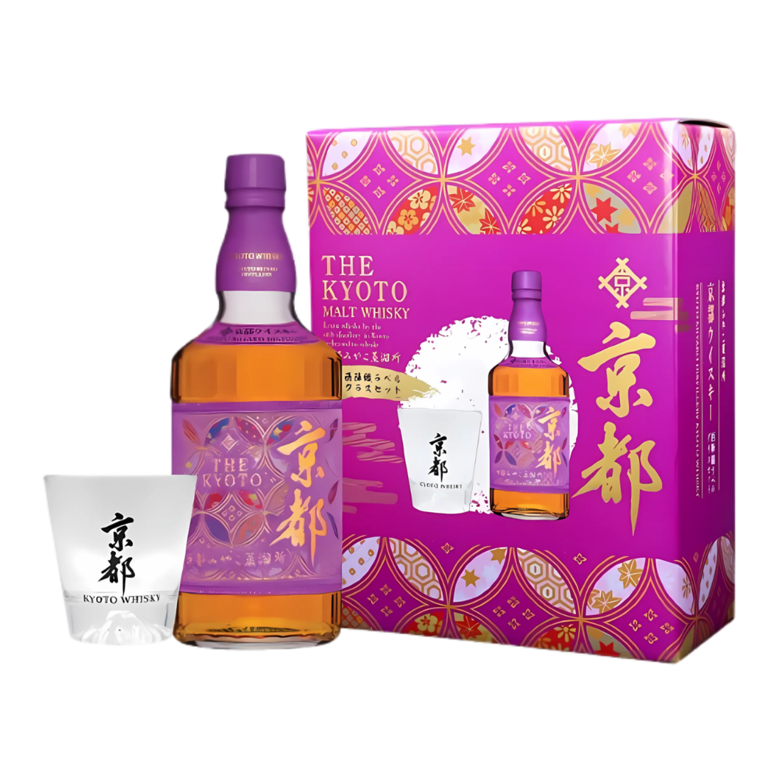 NV Kyoto Shuzo Whisky Murasaki-Obi Glass Set 1x70cl